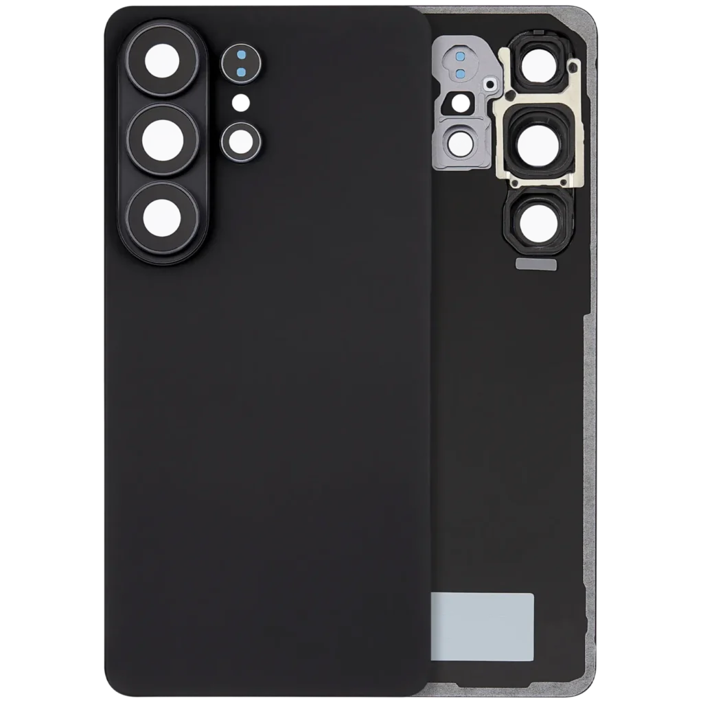 Back Cover Glass With Camera Lens For Samsung Galaxy S26 Ultra (Aftermarket Plus) (Black)