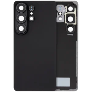 Back Cover Glass With Camera Lens For Samsung Galaxy S26 Ultra (Aftermarket Plus) (Black)