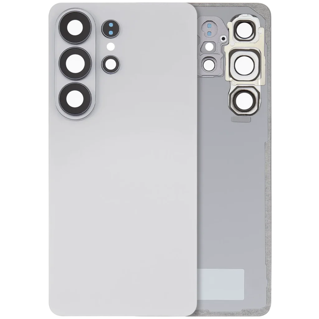 Back Cover Glass With Camera Lens For Samsung Galaxy S26 Ultra (Aftermarket Plus) (White)