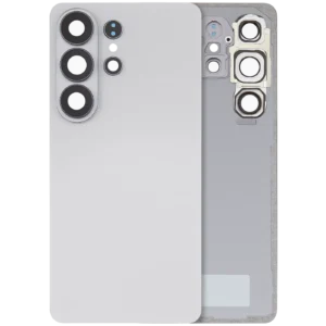 Back Cover Glass With Camera Lens For Samsung Galaxy S26 Ultra (Aftermarket Plus) (White)