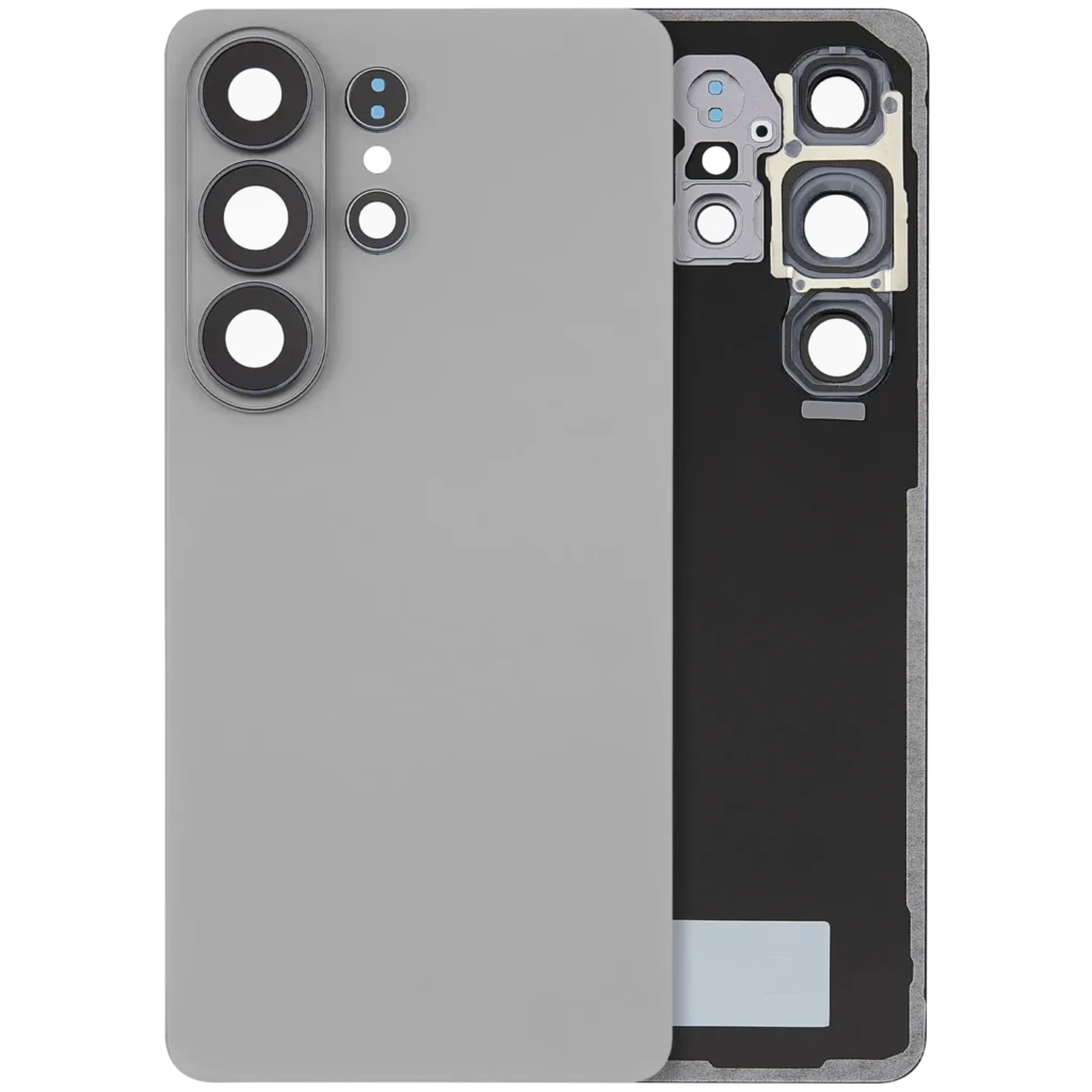 Back Cover Glass With Camera Lens For Samsung Galaxy S26 Ultra (Aftermarket Plus) (Silver Shadow)