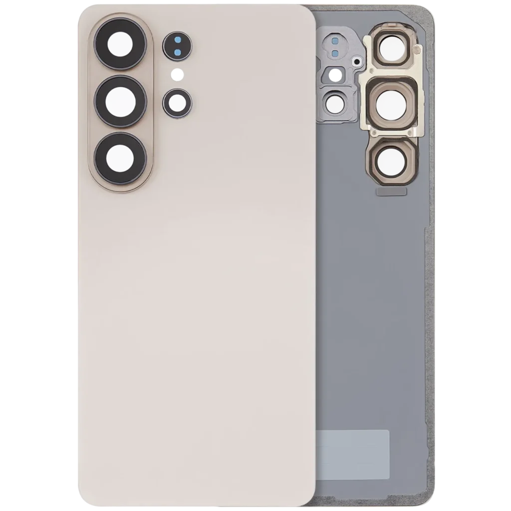 Back Cover Glass With Camera Lens For Samsung Galaxy S26 Ultra (Aftermarket Plus) (Pink Gold)