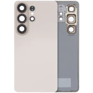 Back Cover Glass With Camera Lens For Samsung Galaxy S26 Ultra (Aftermarket Plus) (Pink Gold)