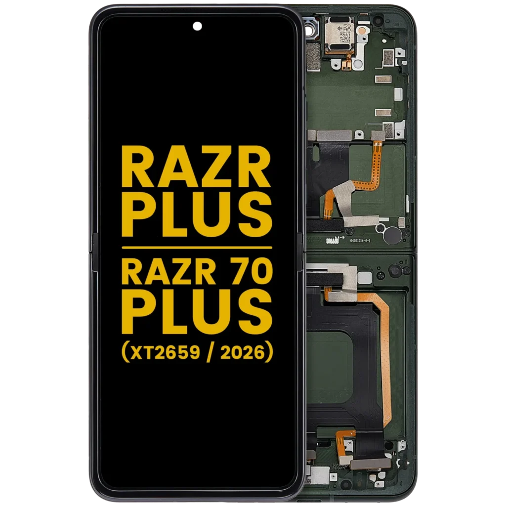OLED Assembly With Frame For Motorola Razr Plus / Razr 70 Plus (XT2659 / 2026) (Refurbished) (Mountain View)