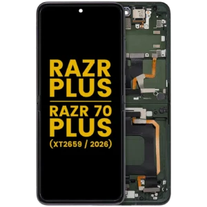 OLED Assembly With Frame For Motorola Razr Plus / Razr 70 Plus (XT2659 / 2026) (Refurbished) (Mountain View)