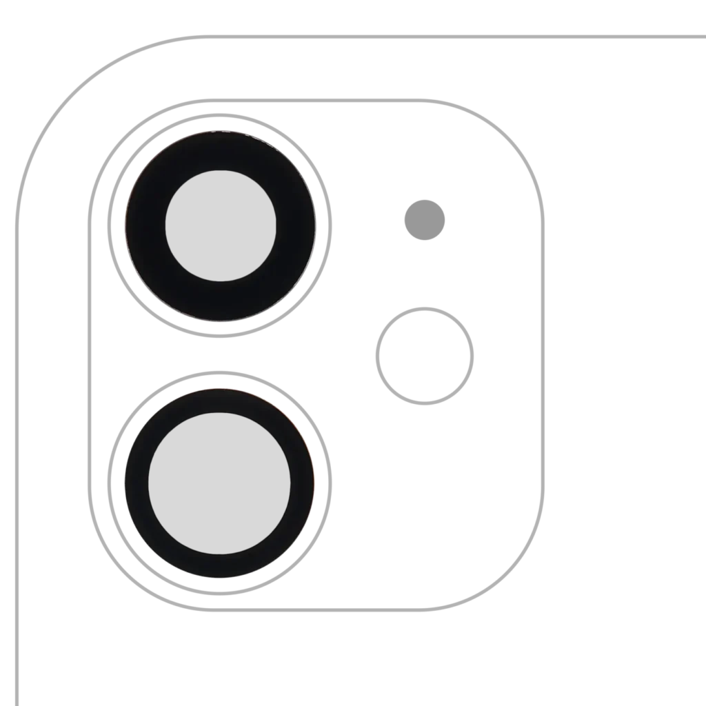 Back Camera Lens (Glass Only) With Adhesive For iPhone 11 (2 Piece Set) (Premium) (Real Sapphire)