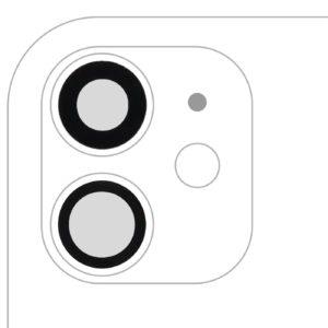 Back Camera Lens (Glass Only) With Adhesive For iPhone 11 (2 Piece Set) (Premium) (Real Sapphire)