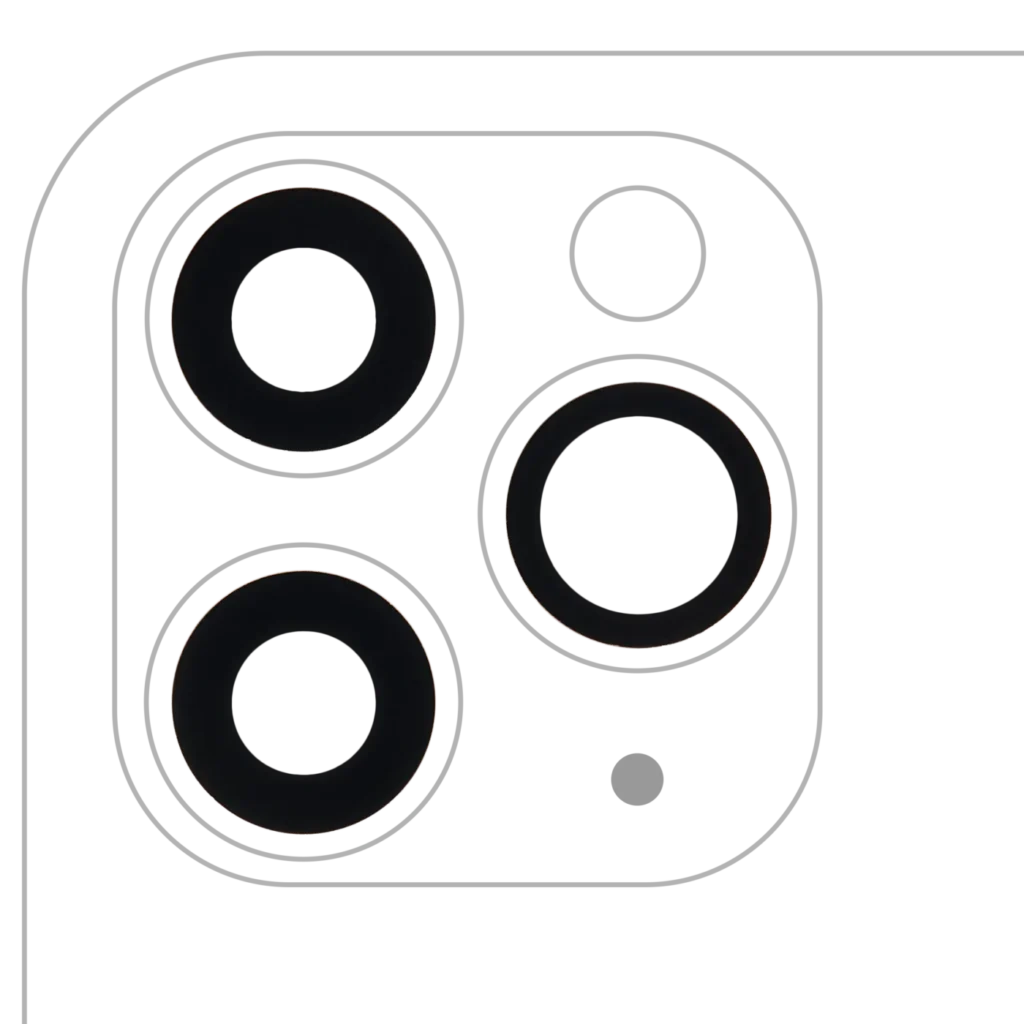 Back Camera Lens (Glass Only) With Adhesive For iPhone 11 Pro / Pro Max (3 Piece Set) (Premium) (Real Sapphire)