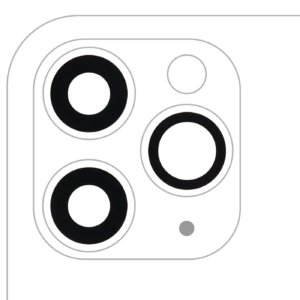 Back Camera Lens (Glass Only) With Adhesive For iPhone 11 Pro / Pro Max (3 Piece Set) (Premium) (Real Sapphire)