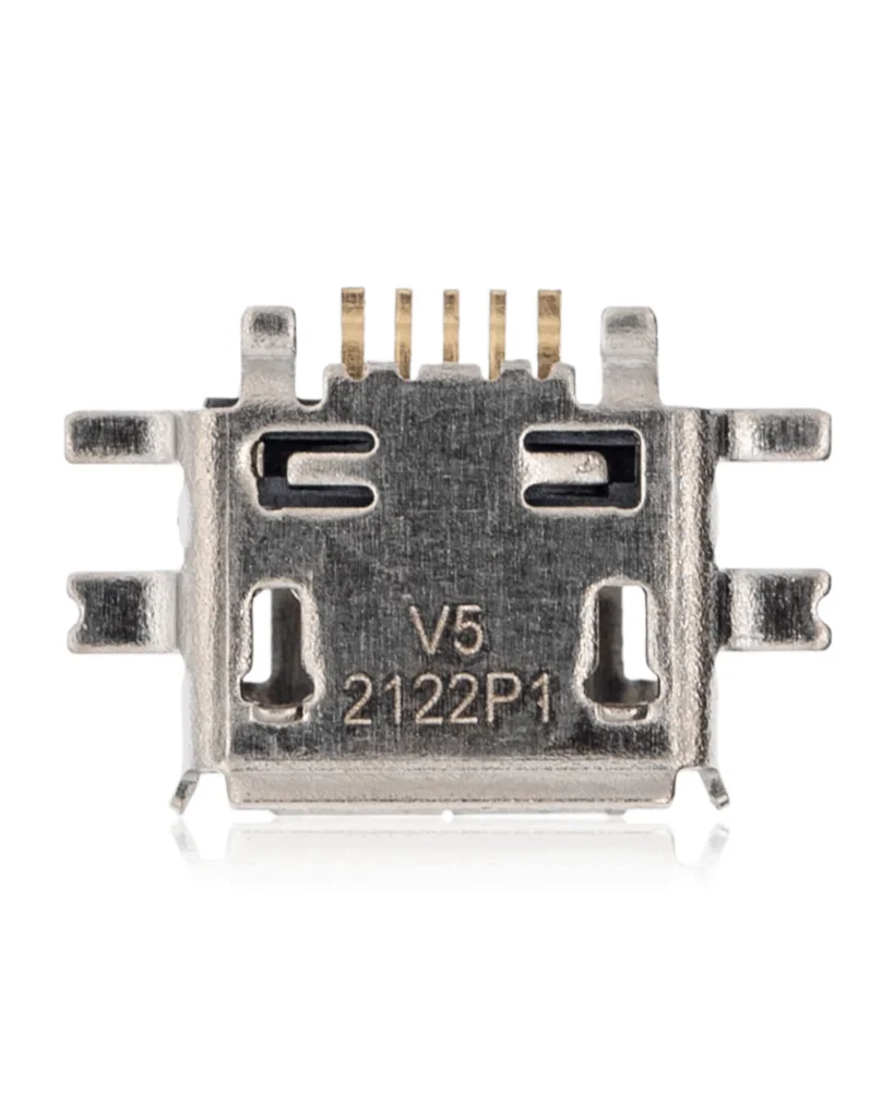Charging port soldering required - 05 Pin - Micro B - 6 Anchor Points (C092)