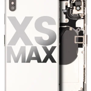 Back Housing W/ Small Components Pre-Installed For iPhone XS Max (Used OEM Pull: Grade B) (Silver)