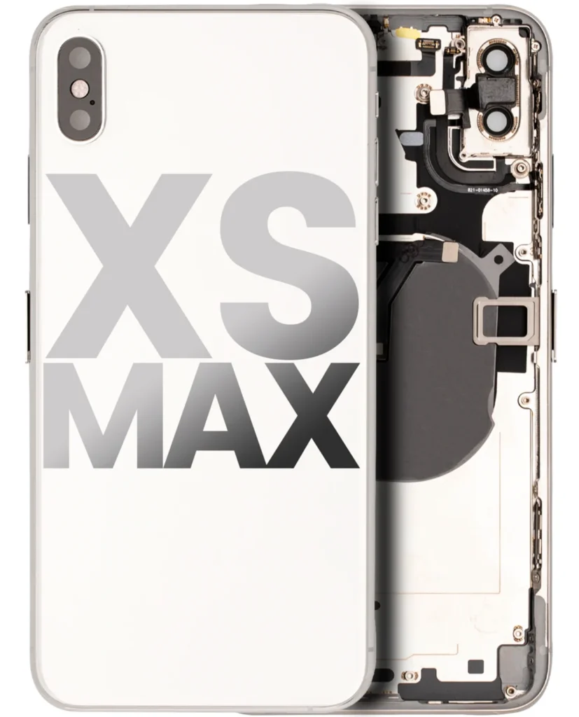 Back Housing W/ Small Components Pre-Installed For iPhone XS Max (Used OEM Pull: Grade B) (Silver)