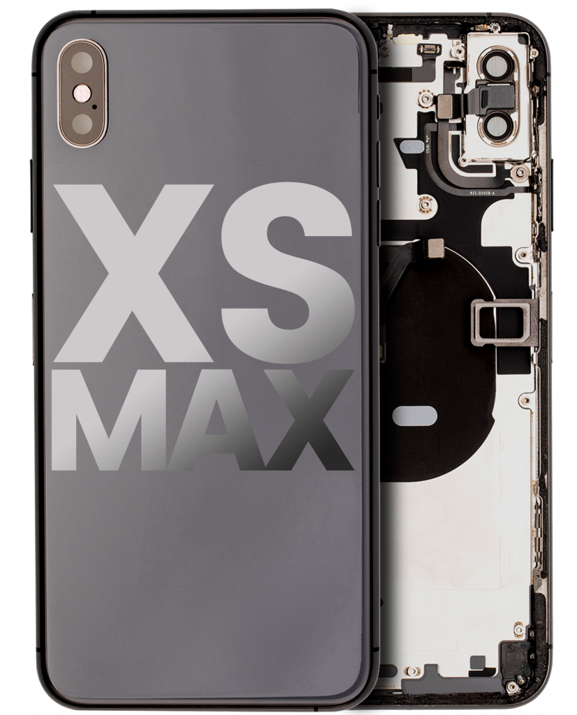 Back Housing W/ Small Components Pre-Installed For iPhone XS Max (Used OEM Pull: Grade C) (Space Gray)