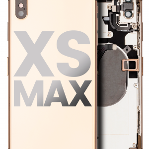 Back Housing W/ Small Components Pre-Installed For iPhone XS Max (Used OEM Pull: Grade C) (Gold)