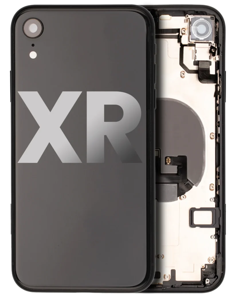 Back Housing W/ Small Components Pre-Installed For iPhone XR (Used OEM Pull: Grade A) (Black)