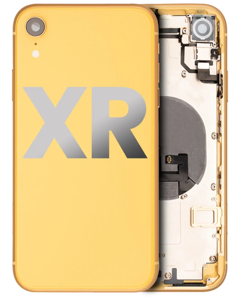 Back Housing W/ Small Components Pre-Installed For iPhone XR (Used OEM Pull: Grade A) (Yellow)