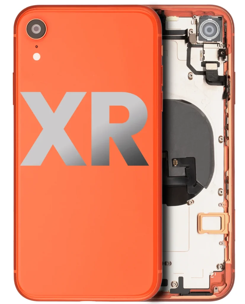 Back Housing W/ Small Components Pre-Installed For iPhone XR (Used OEM Pull: Grade A) (Coral)