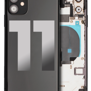Back Housing W/ Small Components Pre-Installed For iPhone 11 (Used OEM Pull: Grade A) (Black)