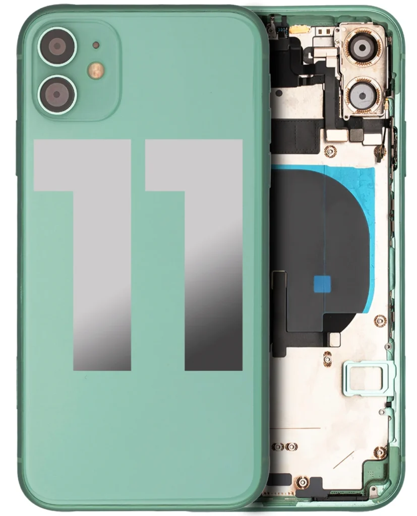 Back Housing W/ Small Components Pre-Installed For iPhone 11 (Used OEM Pull: Grade A) (Green)