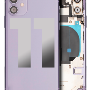 Back Housing W/ Small Components Pre-Installed For iPhone 11 (Used OEM Pull: Grade B) (Purple)