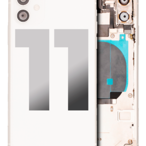 Back Housing W/ Small Components Pre-Installed For iPhone 11 (Used OEM Pull: Grade C) (White)