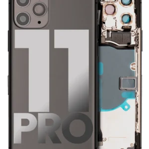 Back Housing W/ Small Components Pre-Installed For iPhone 11 Pro (Used OEM Pull: Grade A) (Space Gray)
