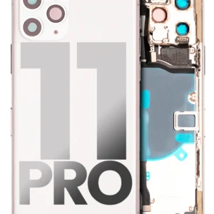 Back Housing W/ Small Components Pre-Installed For iPhone 11 Pro (Used OEM Pull: Grade B) (Silver)