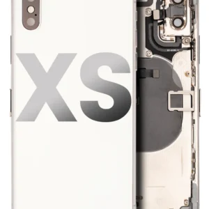 Back Housing W/ Small Components Pre-Installed For iPhone XS (Used OEM Pull: Grade B) (Silver)