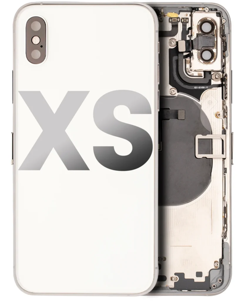 Back Housing W/ Small Components Pre-Installed For iPhone XS (Used OEM Pull: Grade B) (Silver)