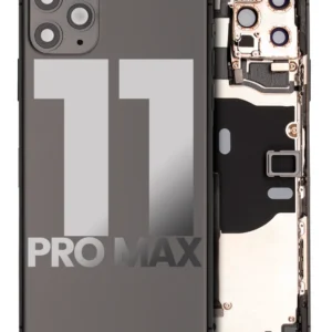 Back Housing W/ Small Components Pre-Installed For iPhone 11 Pro Max (Used OEM Pull: Grade A) (Space Gray)