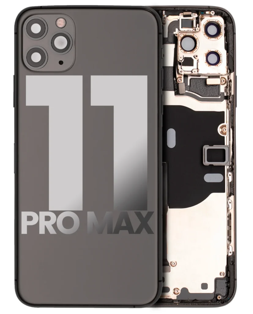 Back Housing W/ Small Components Pre-Installed For iPhone 11 Pro Max (Used OEM Pull: Grade A) (Space Gray)