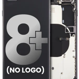 Back Housing W/ Small Components Pre-Installed For iPhone 8 Plus (No Logo) (Aftermarket Plus) (Space Gray)
