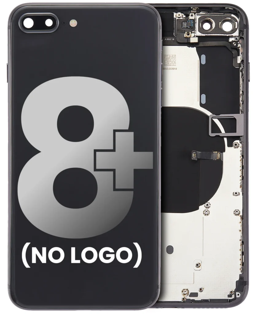 Back Housing W/ Small Components Pre-Installed For iPhone 8 Plus (No Logo) (Aftermarket Plus) (Space Gray)