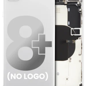 Back Housing With Small Components Pre-Installed For iPhone 8 Plus (No Logo) (Aftermarket Plus) (Silver)