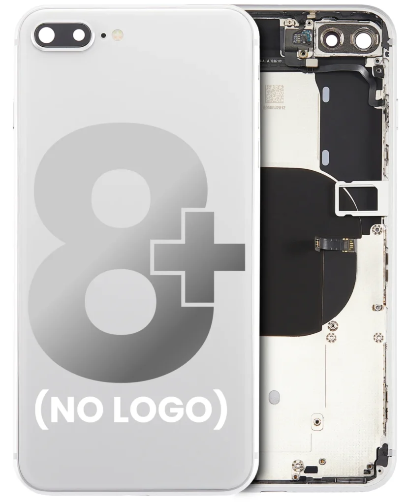 Back Housing With Small Components Pre-Installed For iPhone 8 Plus (No Logo) (Aftermarket Plus) (Silver)