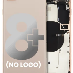 Back Housing With Small Components Pre-Installed For iPhone 8 Plus (No Logo) (Aftermarket Plus) (Gold)