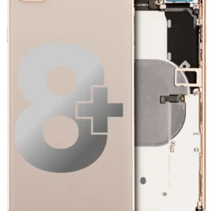 Back Housing W/ Small Components Pre-Installed For iPhone 8 Plus (Used OEM Pull: Grade C) (Gold)