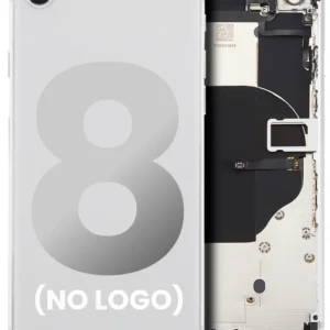 Back Housing W/ Small Components Pre-Installed For iPhone 8 (No Logo) (Aftermarket Plus) (Silver)