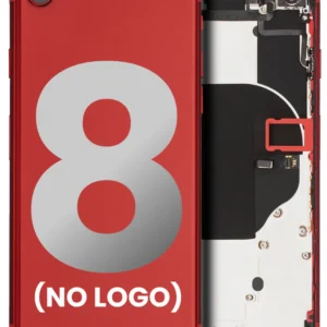 Back Housing W/ Small Components Pre-Installed For iPhone 8 (No Logo) (Aftermarket Plus) (Red)
