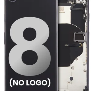 Back Housing With Small Components Pre-Installed For iPhone 8 (No Logo) (Aftermarket Plus) (Space Gray)