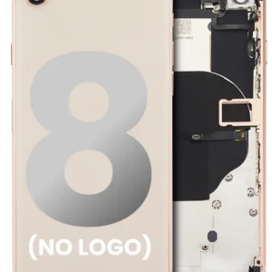 Back Housing With Small Components Pre-Installed For iPhone 8 (No Logo) (Aftermarket Plus) (Gold)