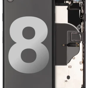 Back Housing W/ Small Components Pre-Installed For iPhone 8 (Used OEM Pull: Grade B) (Space Gray)