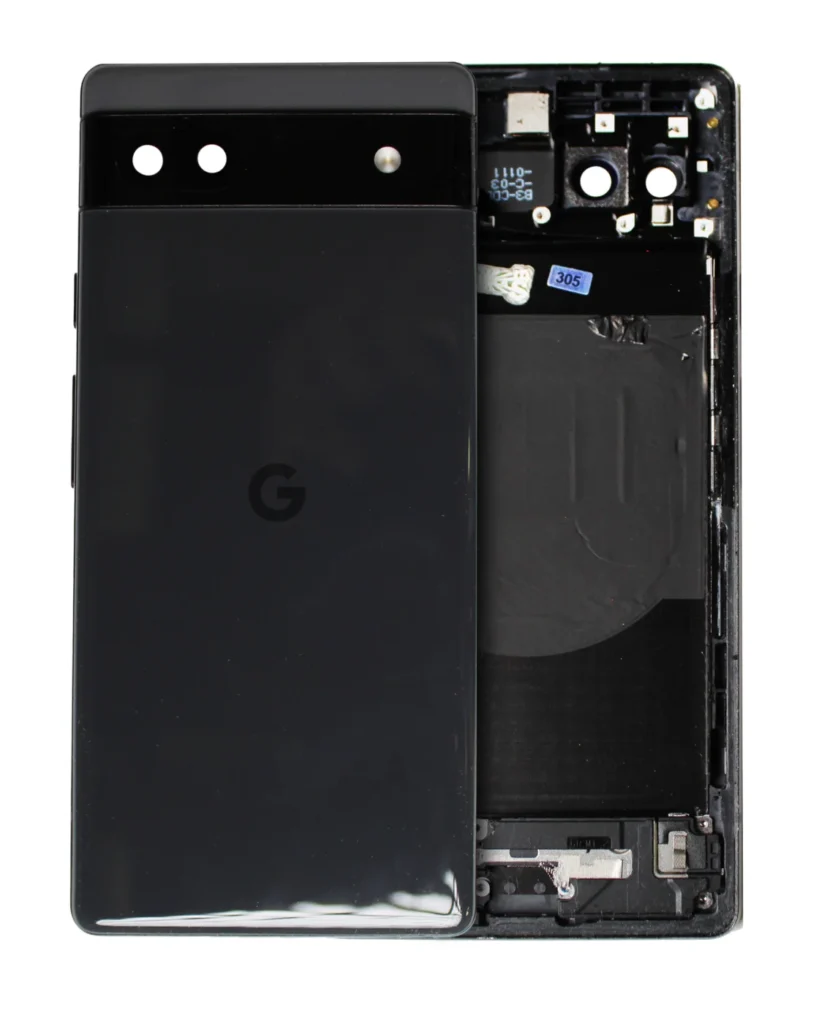 Back Housing For Google Pixel 6a (Used OEM Pull: Grade B/C) (Charcoal)