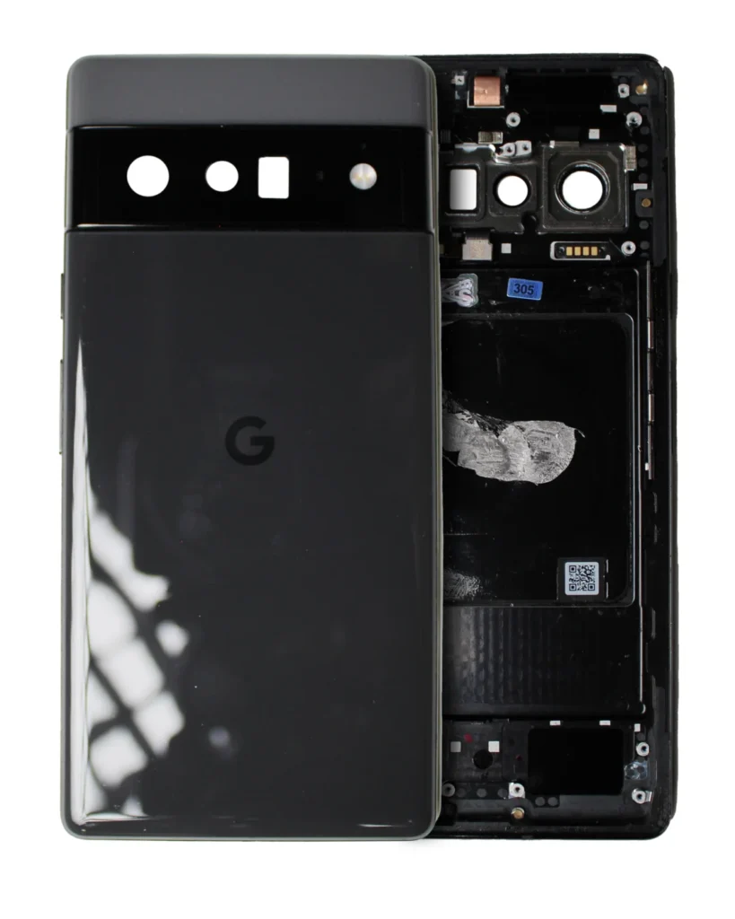 Back Housing For Google Pixel 6 Pro (Used OEM Pull: Grade B/C) (Stormy Black)