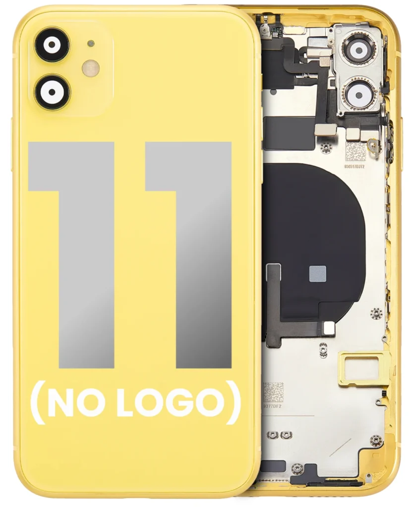 Back Housing W/ Small Components Pre-Installed For iPhone 11 (No Logo) (Aftermarket Plus) (Yellow)