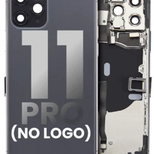 Back Housing W/ Small Components Pre-Installed For iPhone 11 Pro (No Logo) (Aftermarket Plus) (Space Gray)