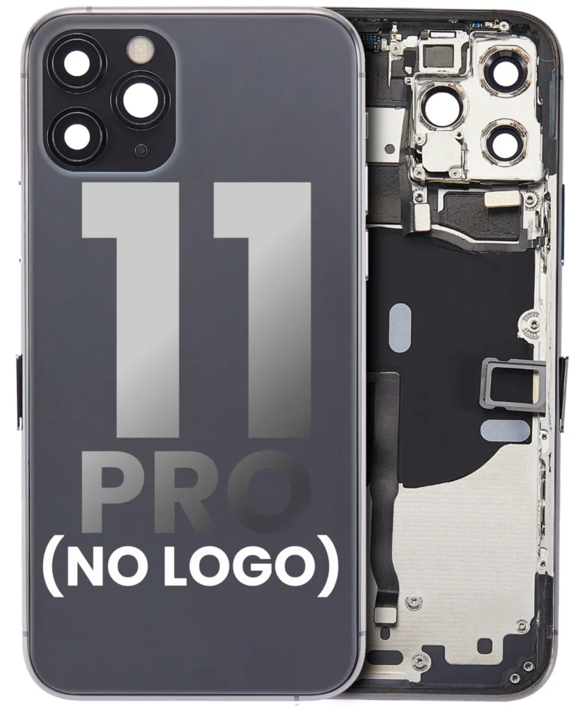 Back Housing W/ Small Components Pre-Installed For iPhone 11 Pro (No Logo) (Aftermarket Plus) (Space Gray)