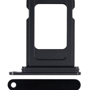 Single Sim Card Tray For iPhone 15 / 15 Plus (Black)
