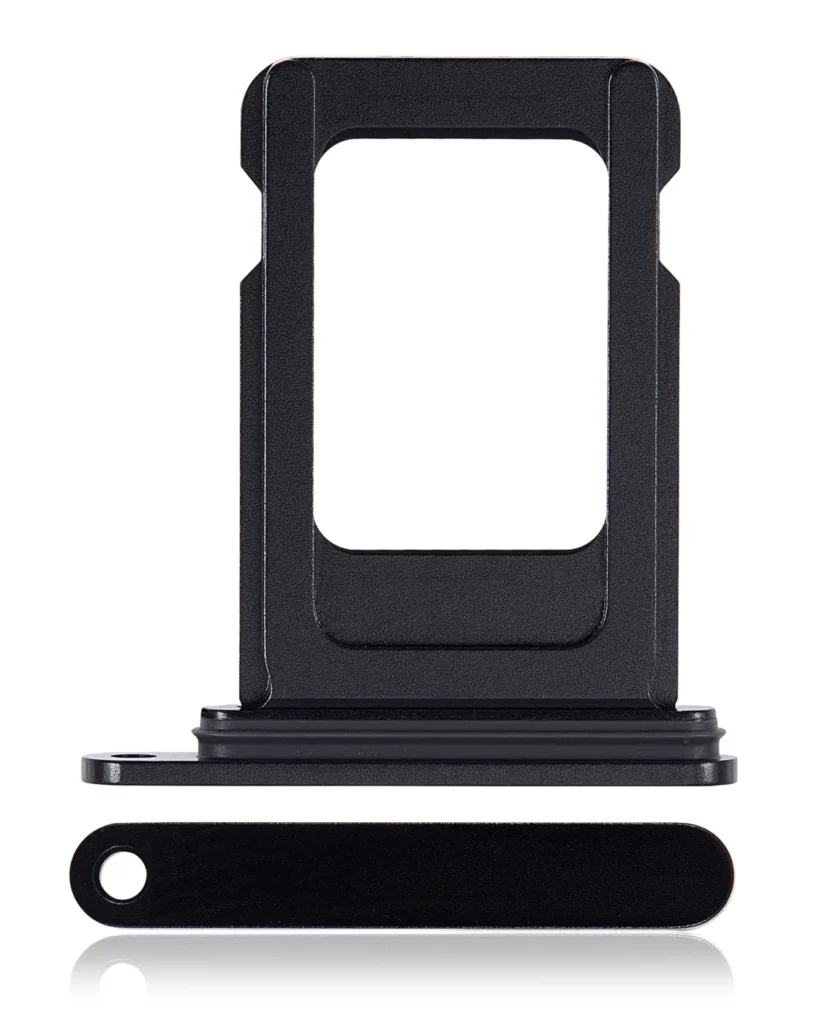 Single Sim Card Tray For iPhone 15 / 15 Plus (Black)