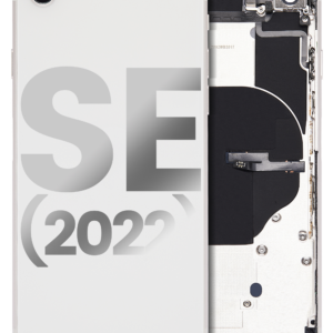 Back Housing W/ Small Components Pre-Installed For iPhone SE (2022) (Used OEM Pull: Grade B) (Starlight)